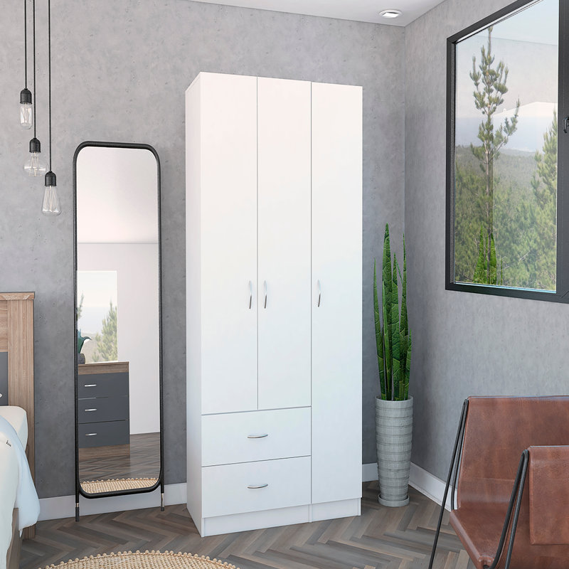 Armoire à trois portes, Blanc