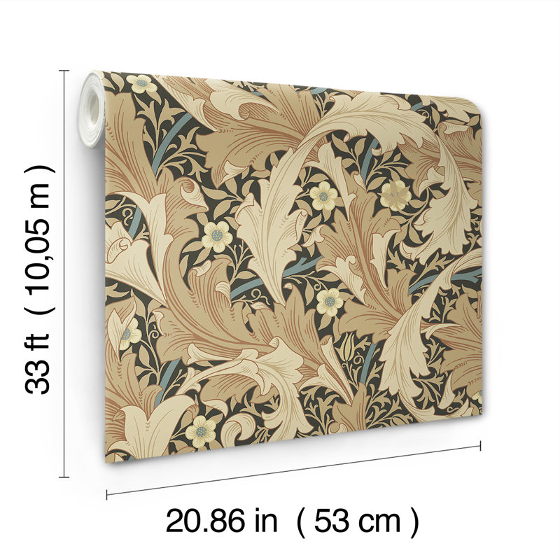 Granville Floral Wallpaper Roll, Apricot