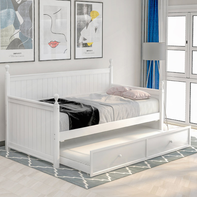 Wood Daybed with Twin Size Trundle