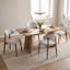 Ensemble de salle à manger extensible rectangulaire Alward pour 4 personnes, ensemble de salle à manger moderne en bois avec chaises rembourrées-514540312-514540315-514547579