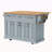 54Inch Large Kitchen Island With Rubber Wood Drop Leaf, Embossed Texture Rolling Kitchen Cart On 4 Wheels With 4 Doors And 3 Drawers, Kitchen Island With Storage For Kitchen, Dining Room-1923272048
