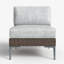 Wicker Outdoor Armless Lounge Chair-2020061445