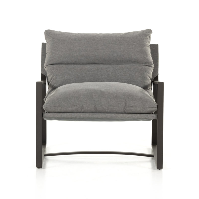 Avon Outdoor Lounge Chair, Charcoal