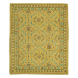 Etienne Wool Geometric Area Rug in Beige/Blue/Brown