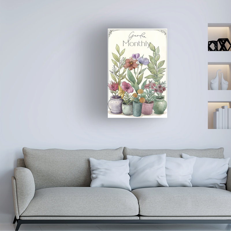 Art sur toile «Bachelor jardin», H 12 po x l 19 po