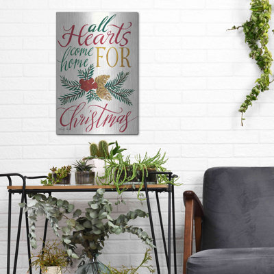 'All Hearts Come Home For Christmas' by Cindy Jacobs, Metal Wall Art