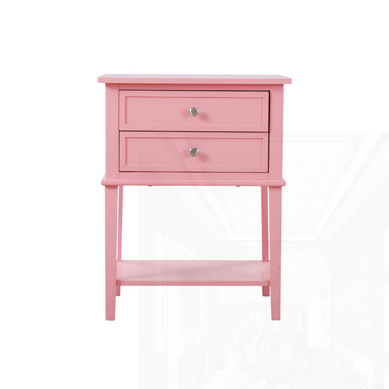 Stylish Nightstand, Pink