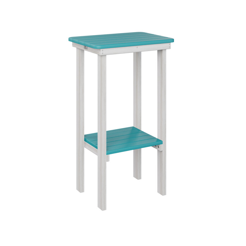Table de bout rectangulaire Berlin Gardens, Coquille de mer, Bleu Aruba