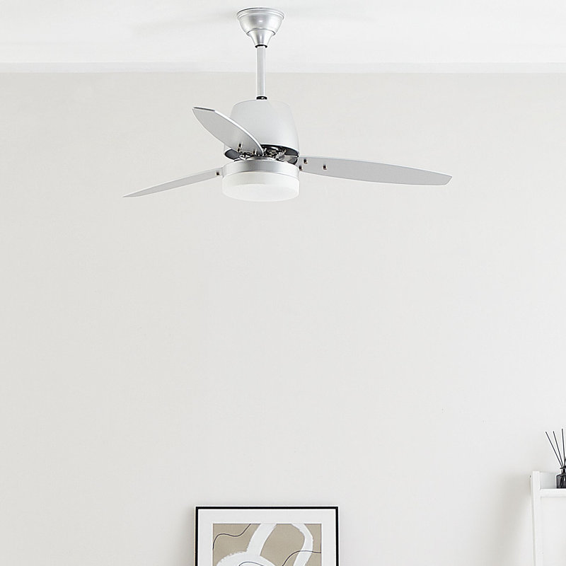 Bostick 74cm Ceiling Fan with Light Kit, Silver