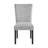 Black Dining Table And (4) Grey Dining Chairs