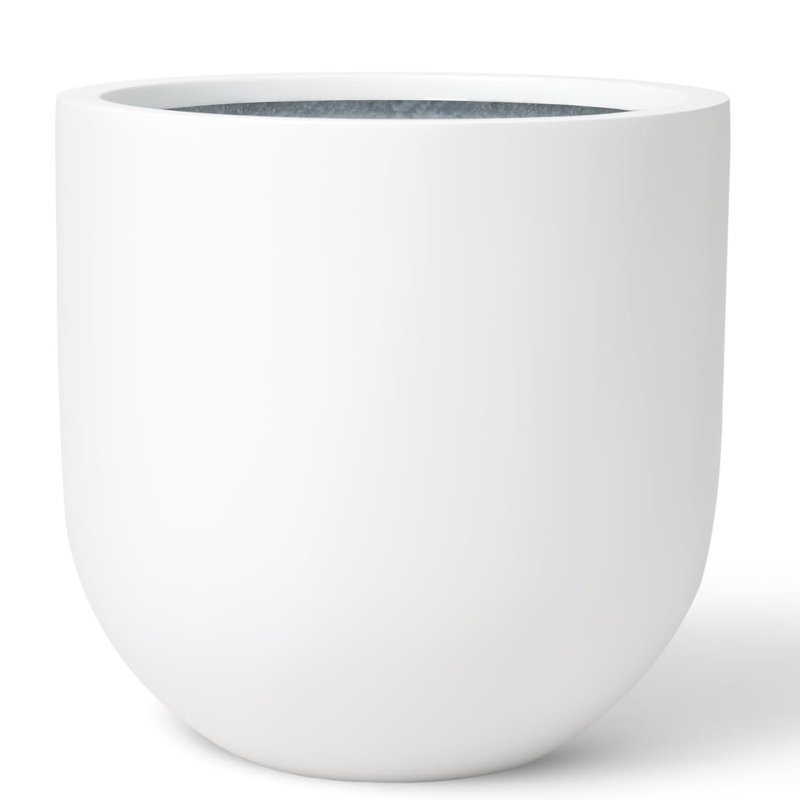 Arco 16"D Fiberstone Planter - White, 16" H x 16" W x 16" D, White
