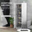 Cabinets, armoire de rangement moderne de 69 po de hauteur avec tablettes mobiles HOMcom Portes à fermeture en douceur | Blanc | Panneau de particules