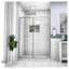 Porte de douche coulissante simple de 122 cm (L) x 183 cm (H) avec verre trempé de 6 mm et finition chromée