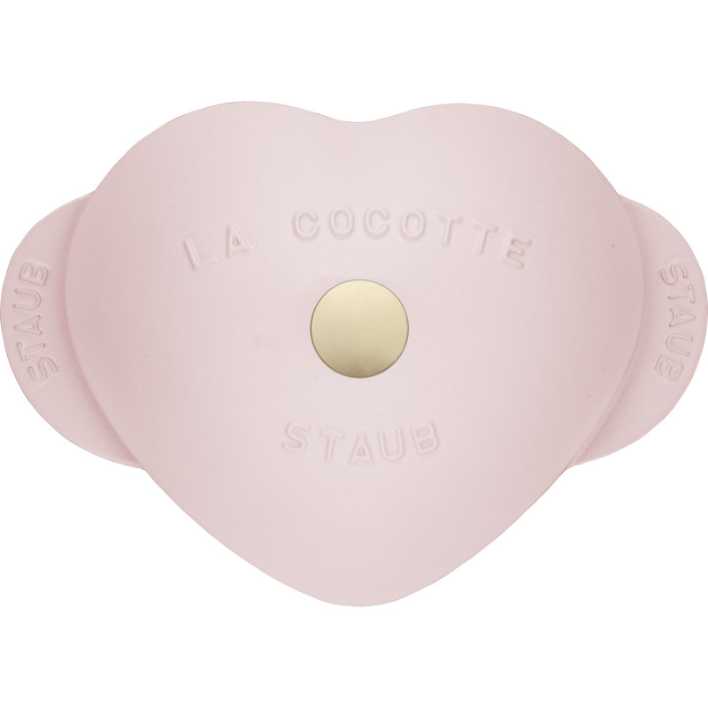 Staub Cast Iron 1.75-Qt Heart Cocotte - Peony Pink