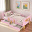 Lit plateforme avec tiroirs de rangement, garde-corps, petite tablette et crochets-99102475-99102473