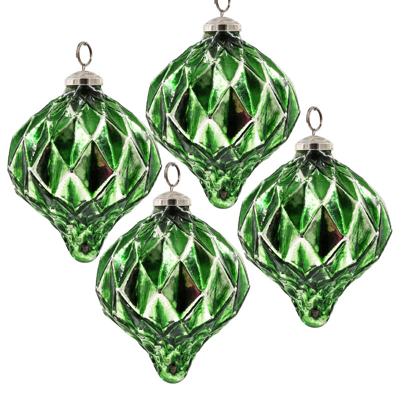 Boules de Noël, boules de Noël suspendues en verre pour décorations de fêtes, 4