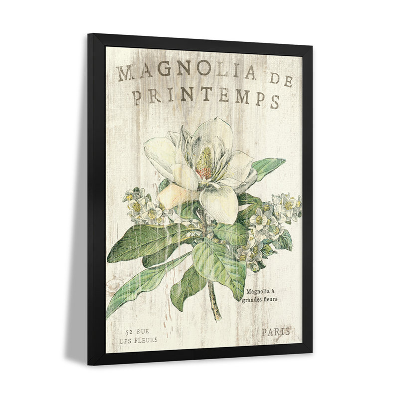 «Magnolia de Printemps», affiche encadrée de qualité supérieure par Sue Schlabach, H 32 po x l 24 po