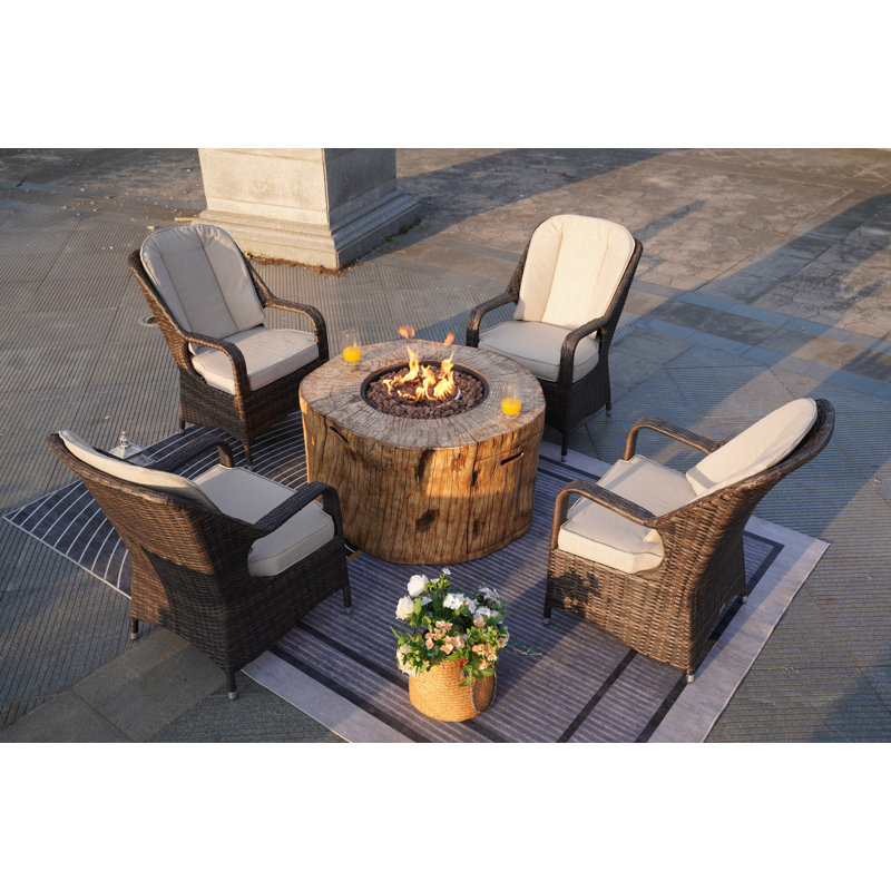 4 - Person Patio Conversation Set with Cushions