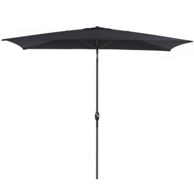 6.5 X 10 Ft  Rectangular Patio Umbrella With Crank, Tilt, Polyester UV-Resistant Canopy For Pool, Backyard & Patio (Without Base)