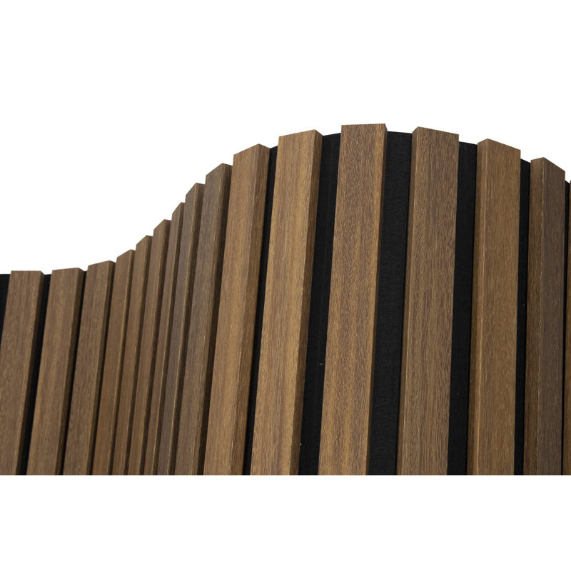 Panneau mural flexible en bois acoustique - Panneaux de lattes insonorisées décoratifs pour murs et plafonds, Érable clair