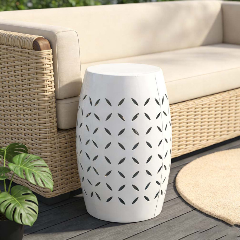 Table d'appoint 12 ", Blanc