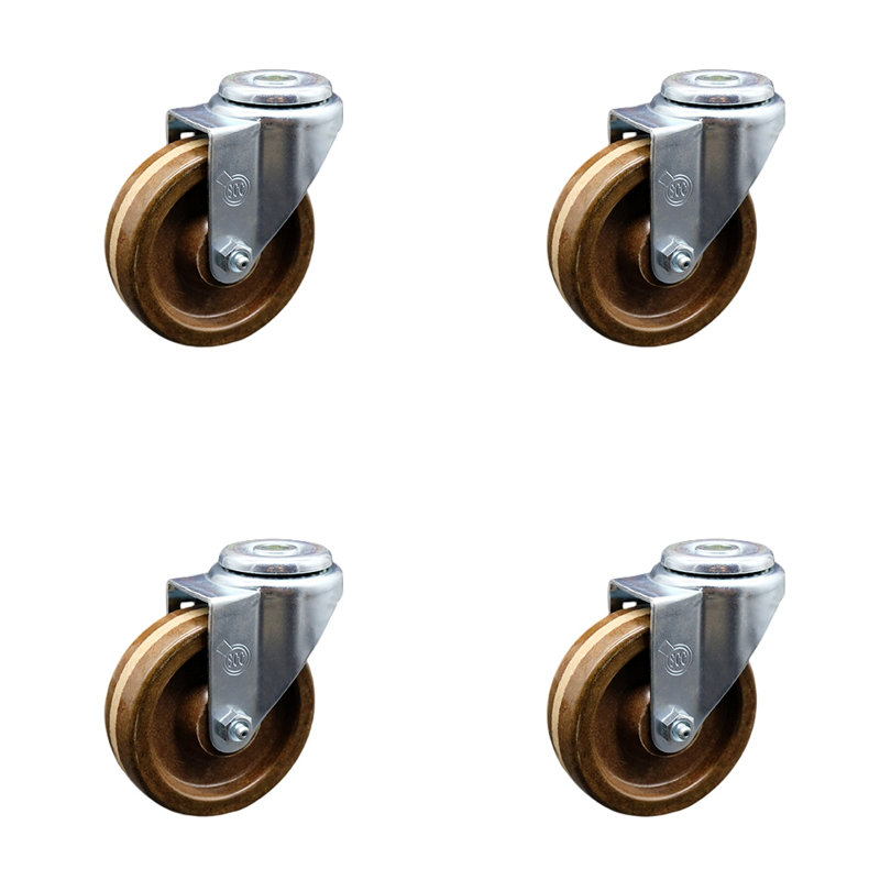 High Temp Phenolic Swivel Bolt Hole Caster