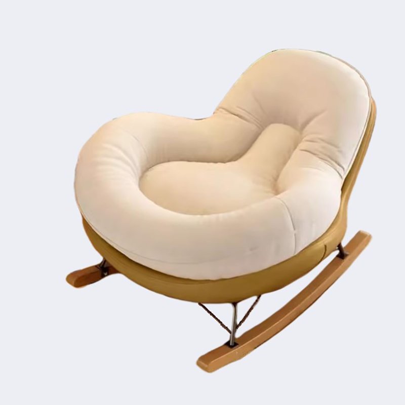 Chaise berçante simple, simple et confortable, Jaune