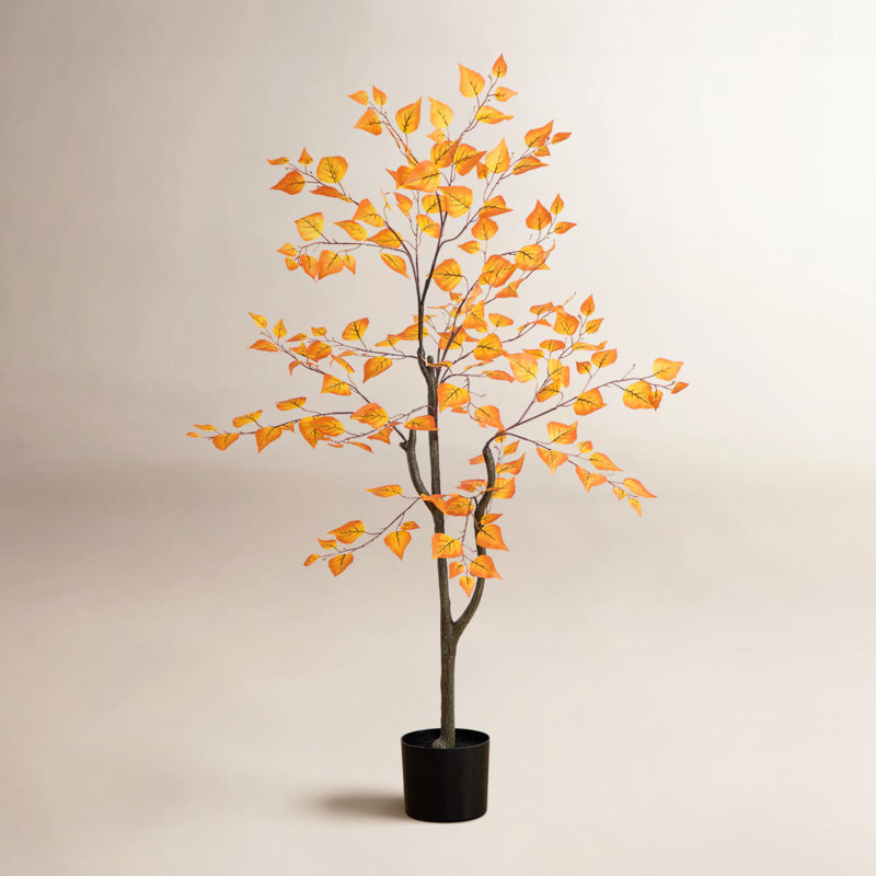 48" H Artificial Birch Leaf Fall Tree