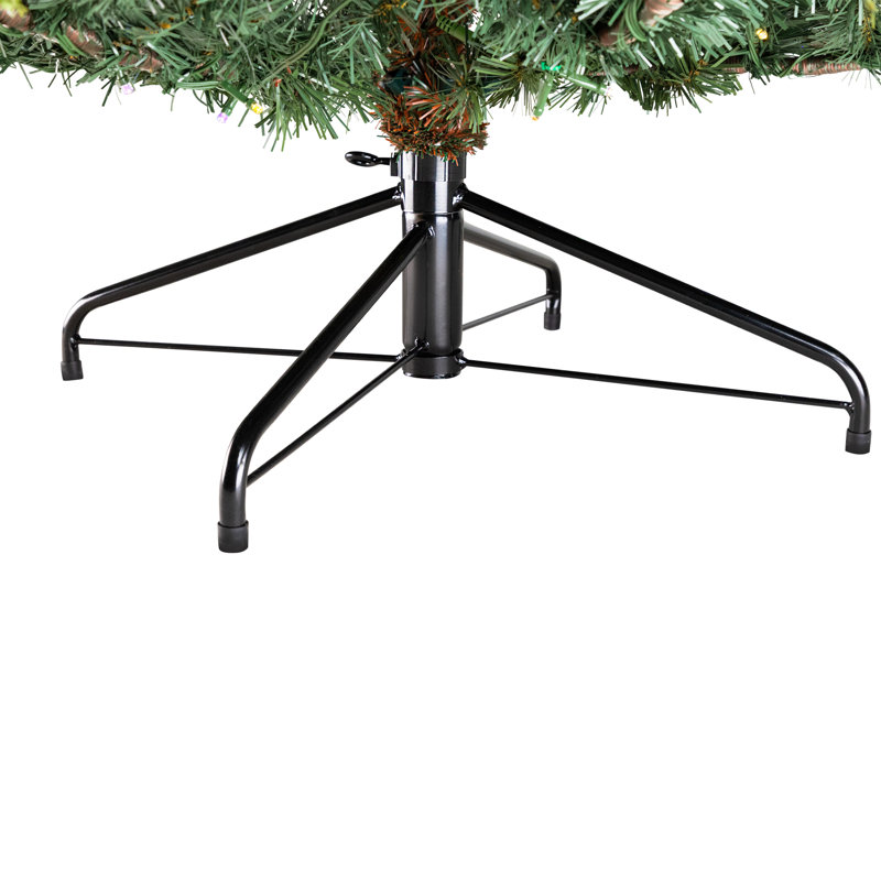 Arbre de Noël artificiel pin pré-éclairé Real Touch Elite Glenmora - DEL bicolore, 6'