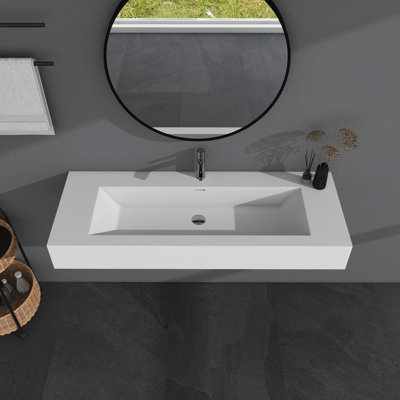 Lavabo de salle de bain mural 48 po