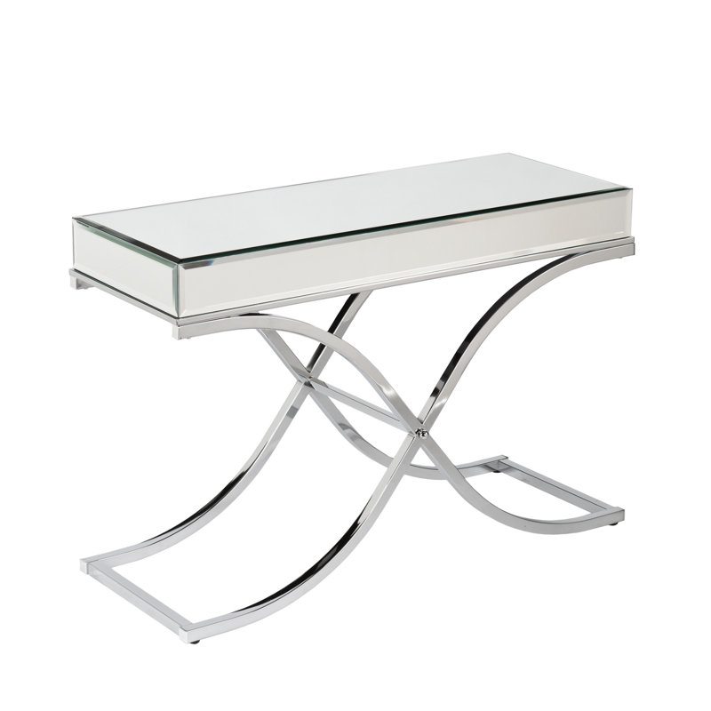 Console en verre à miroir 42 po