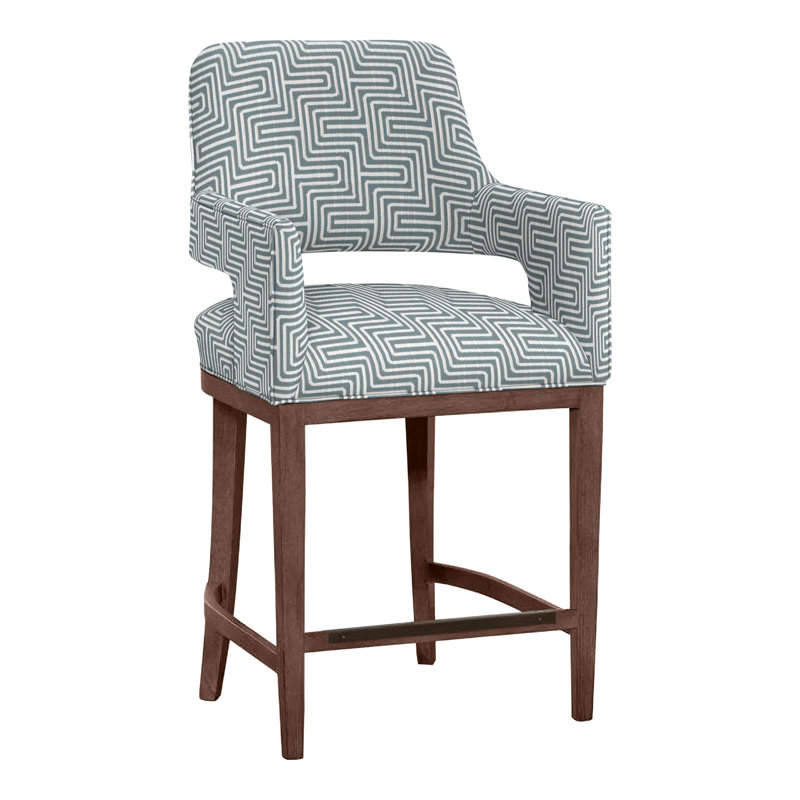 Tabouret de bar et de comptoir Josie, Noyer, Personnage clé perigold crépuscule
