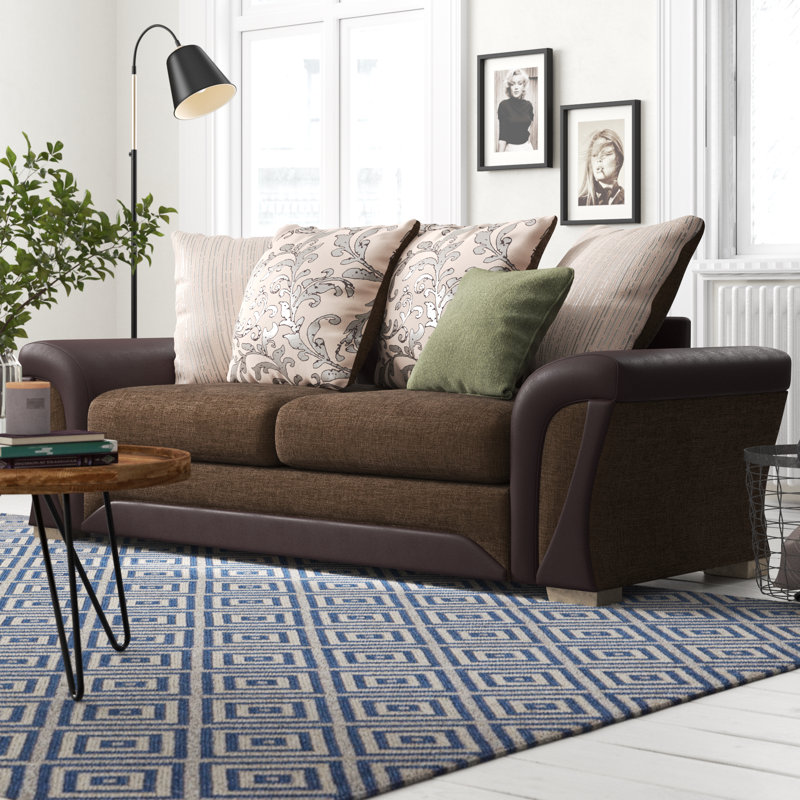 Shannon 3 Seater Sofa, Brown, 94" H x 187" W x 87" D