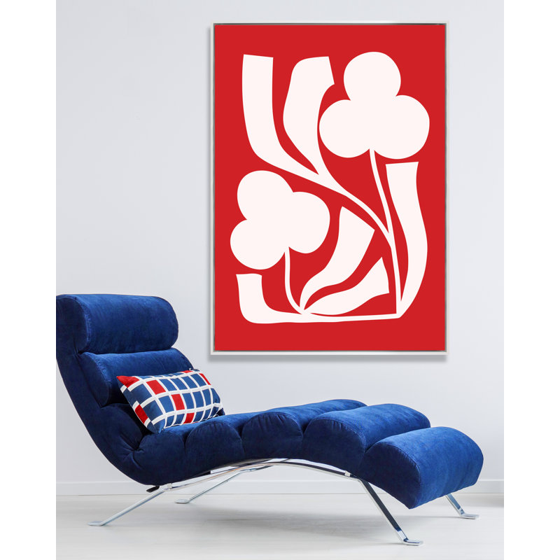 Avrilia Print, White Framed, 40" H x 28" W