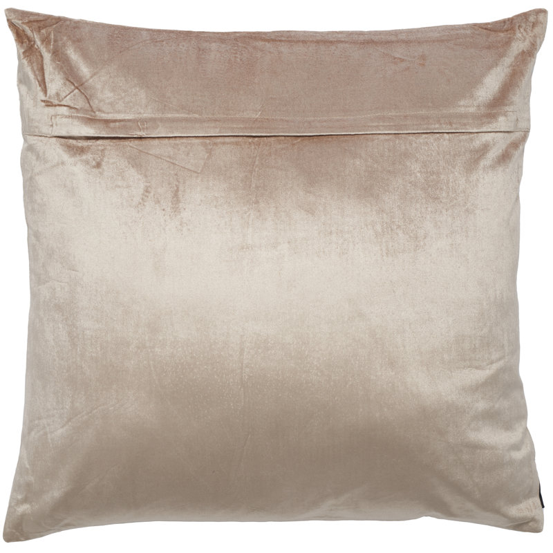 Deston Darling 18" Beige and Gold Embroidered Pillow