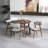 Tipler 4 - Person Solid Wood Top Four Leg Base Dining Set-746621007