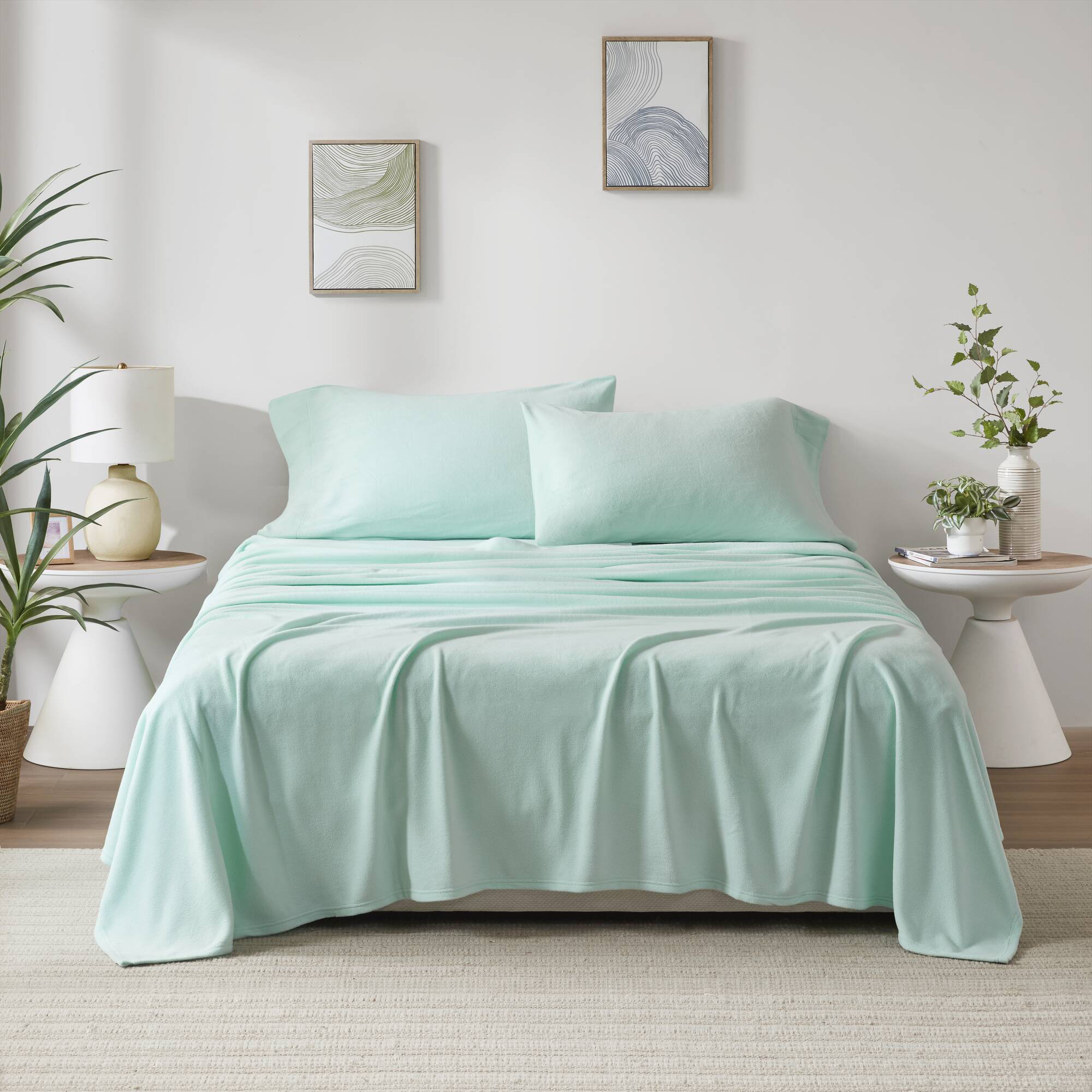 Sample Polyester Sheet DAPPER DOODLES INC Polyester Sheet Set Aqua | Wayfair