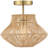 Neher Rattan Semi Flush Mount