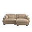 Canapé rembourré avec coussins et repose-pieds convertible-1785973736