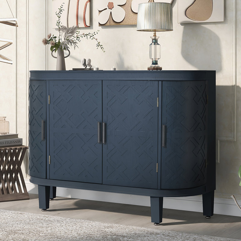 Buffet de 47,2 po de largeur Aichele, Bleu marine