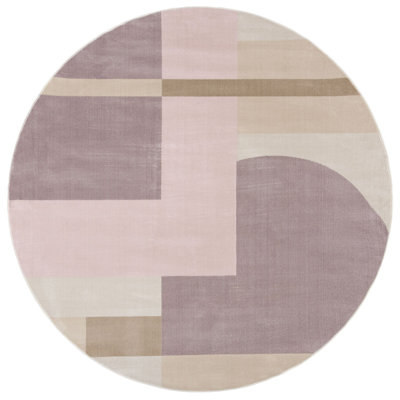 Aslin Geometric Pink/Light Purple Area Rug