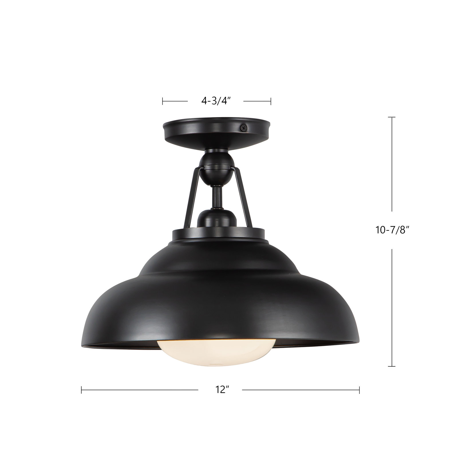 Palmetto Single Light Semi Flush Mount, Urban Bronze