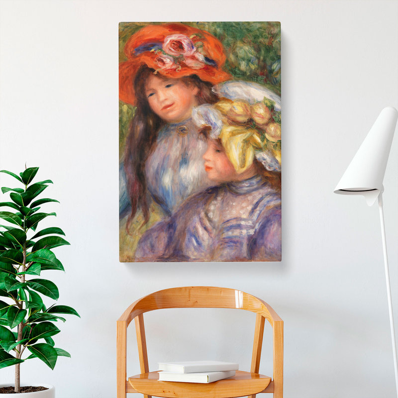 Two Girls by Pierre-Auguste Renoir - Wrapped Canvas, 91cm H x 60cm W x 3cm D
