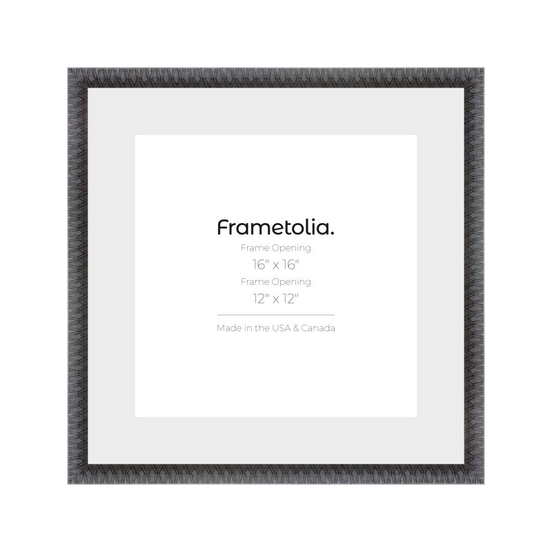 Cadre mural Frametolia Art Deco, 16 po x 16 po, Noir