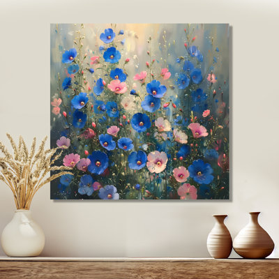 «Blue Pink Morning Magic Blue Bonnets I - Blue Bonnets», reproduction d'art