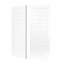 Dalle de porte persienne blanche en bois massif lisse-106633330