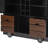 54" Farmhouse Kitchen Island With Drop Leaf, Power Outlet, Kitchen Storage Cart With 2 Doors-282422863