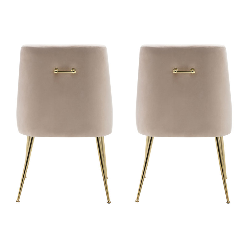 Fauteuil en velours l 21,5 po Koblas, Velours havane
