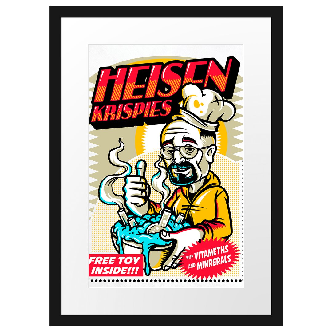 Gerahmtes Poster Heisen Krispies White