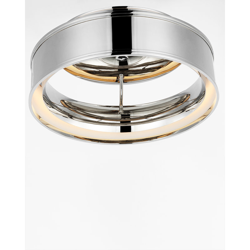 Connery 3 - Light LED Flush Mount, Polished Nickel, Polished Nickel
